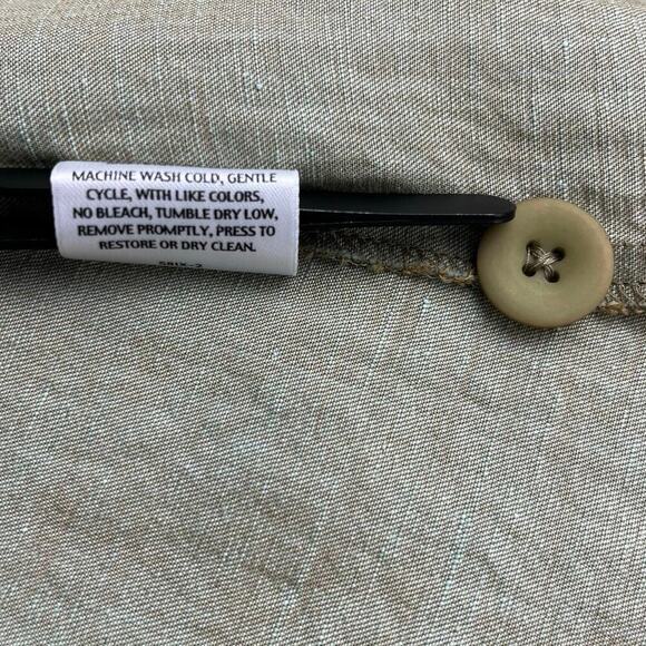 Eileen Fisher Crinkle Round Neck Jacket Lightweight Button Up Linen Blend L NWT - Picture 15 of 16